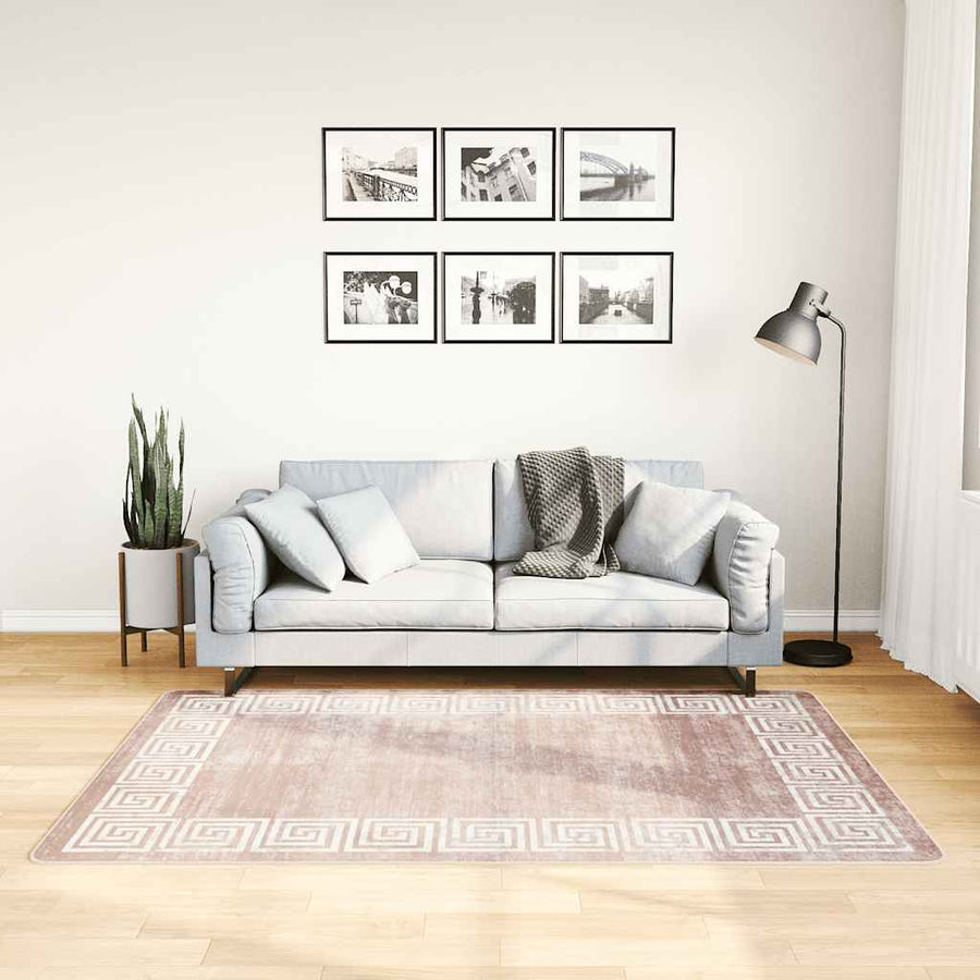 Vloerkleed wasbaar 120x180 cm beige