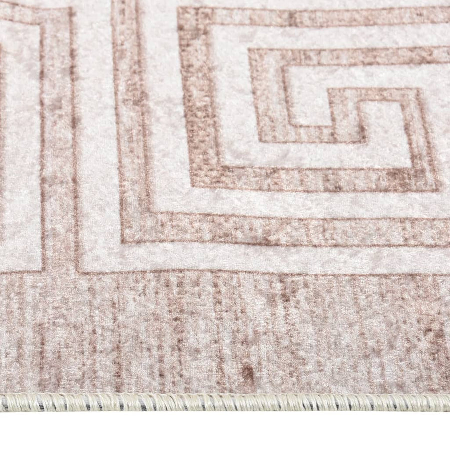 Vloerkleed Wasbaar Anti-Slip Beige En Goud 160 x 230 cm