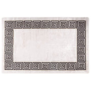 Vloerkleed 80x150 cm lichtbeige wasbaar anti-slip