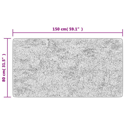 Vloerkleed Wasbaar Anti-Slip Licht Beige En Zwart 80 x 150 cm