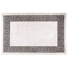 Vloerkleed Wasbaar Anti-Slip Licht Beige En Zwart 160 x 230 cm