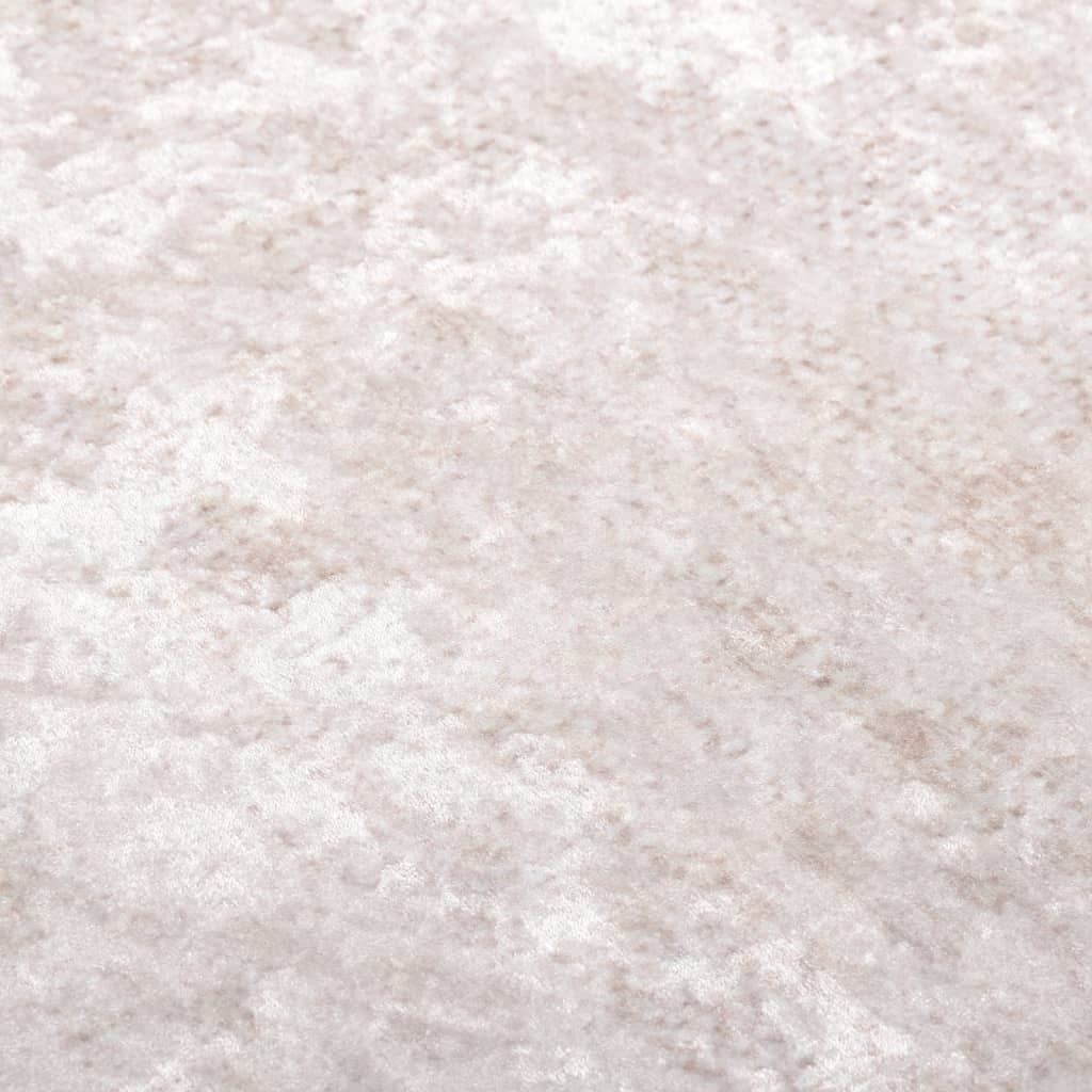 Vloerkleed Wasbaar Anti-Slip Licht Beige En Zwart 160 x 230 cm