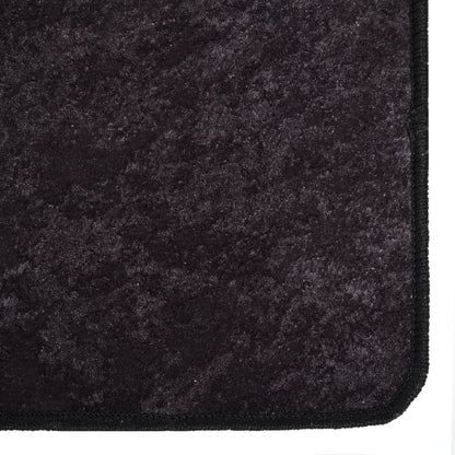 Vloerkleed Wasbaar Anti-Slip Kleurig Antraciet 80 x 150 cm