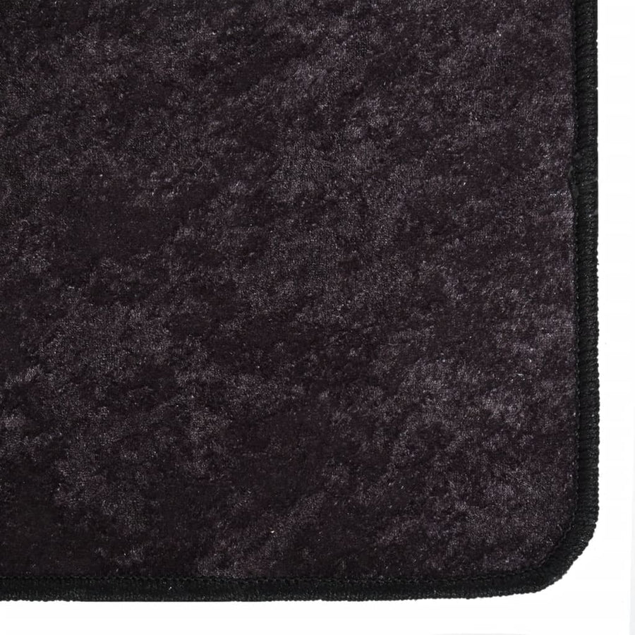 Vloerkleed Wasbaar Anti-Slip Kleurig Antraciet 80 x 300 cm