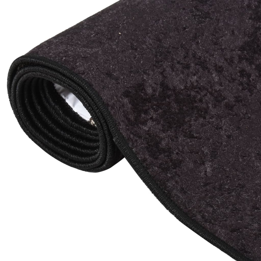 Vloerkleed Wasbaar Anti-Slip Kleurig Antraciet 160 x 230 cm