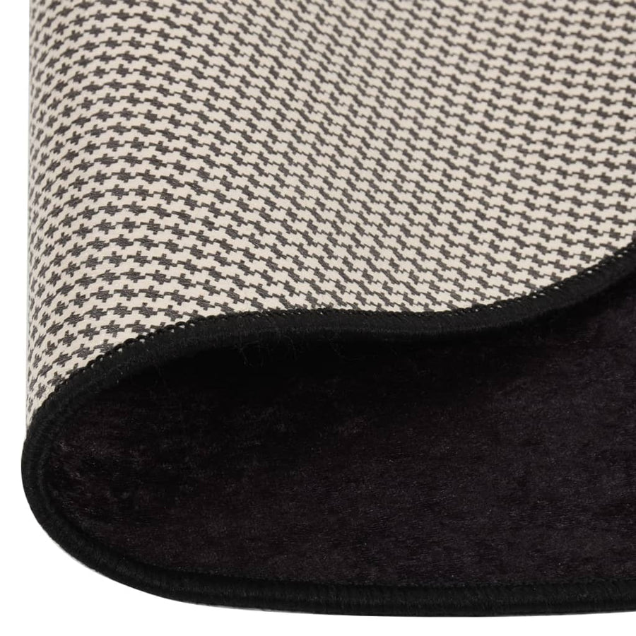 Vloerkleed Wasbaar Anti-Slip Ø120 Cm Kleurig Antraciet Ø 120 cm