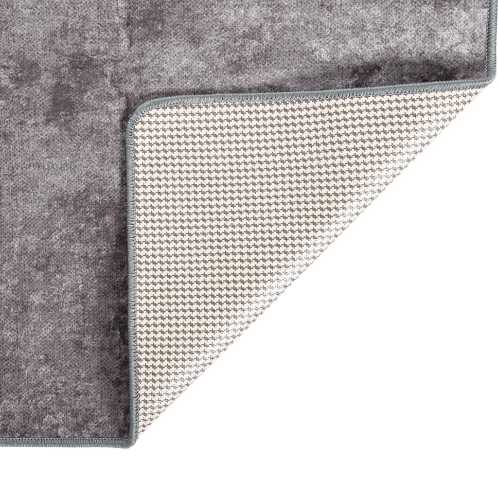 Vloerkleed Wasbaar Anti-Slip Grijs 80 x 300 cm