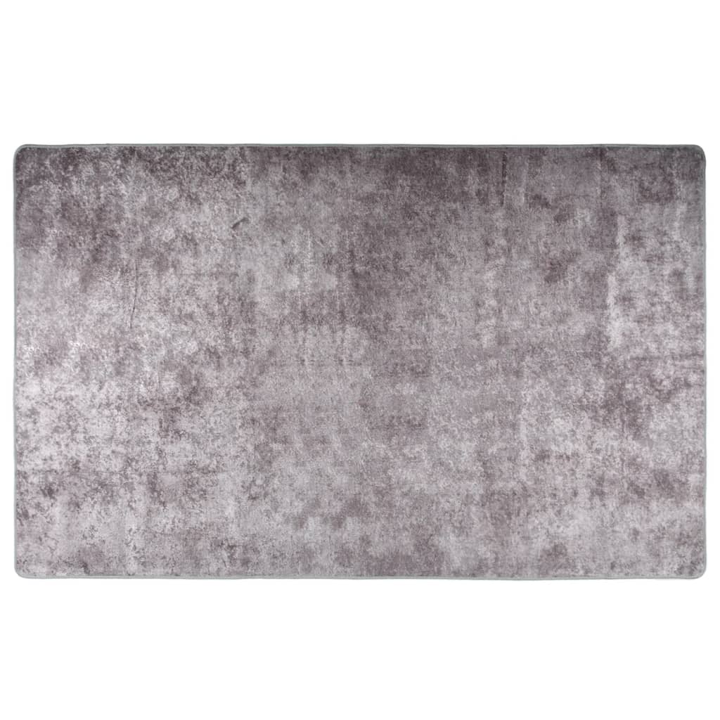 Vloerkleed Wasbaar Anti-Slip Grijs 160 x 230 cm