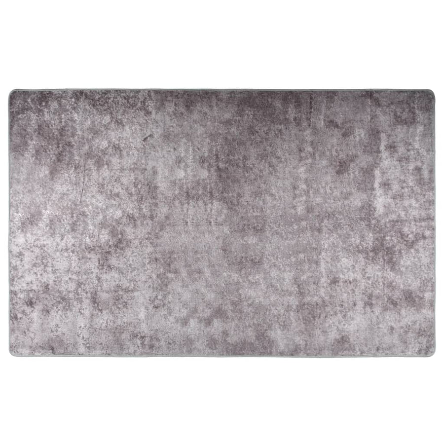 Vloerkleed Wasbaar Anti-Slip Grijs 160 x 230 cm