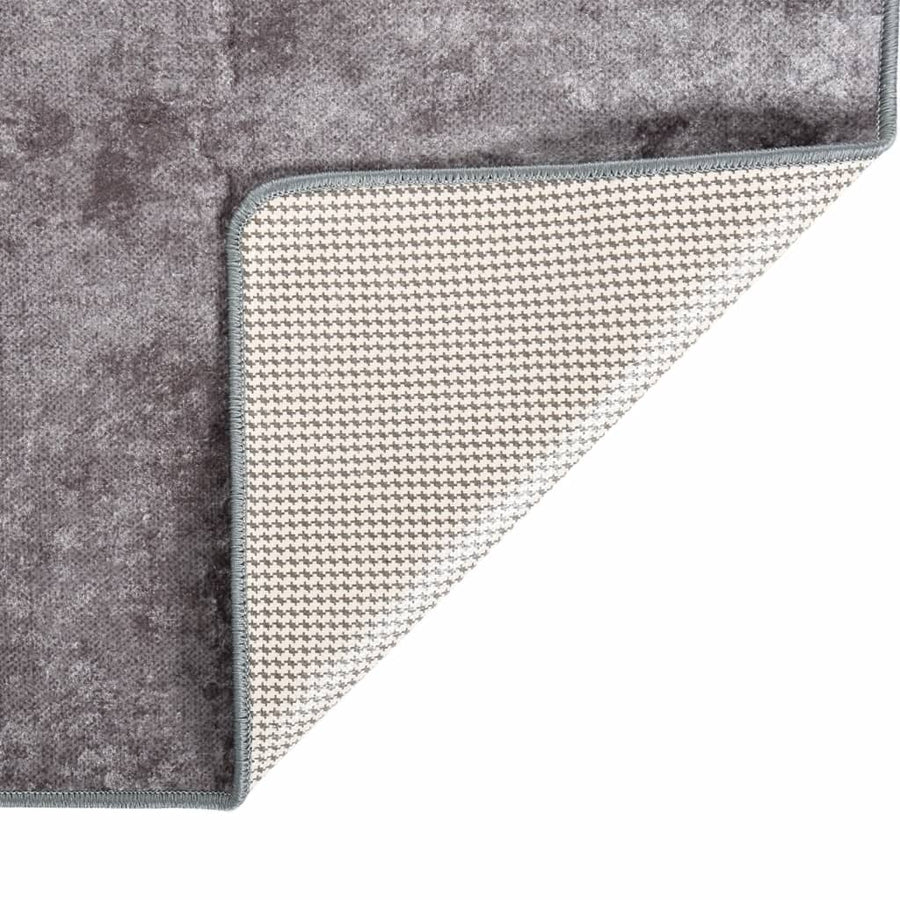 Vloerkleed Wasbaar Anti-Slip Grijs 160 x 230 cm