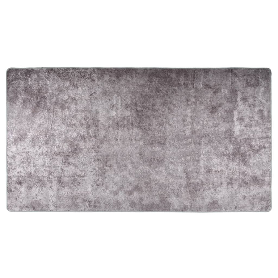 Vloerkleed Wasbaar Anti-Slip Grijs 190 x 300 cm