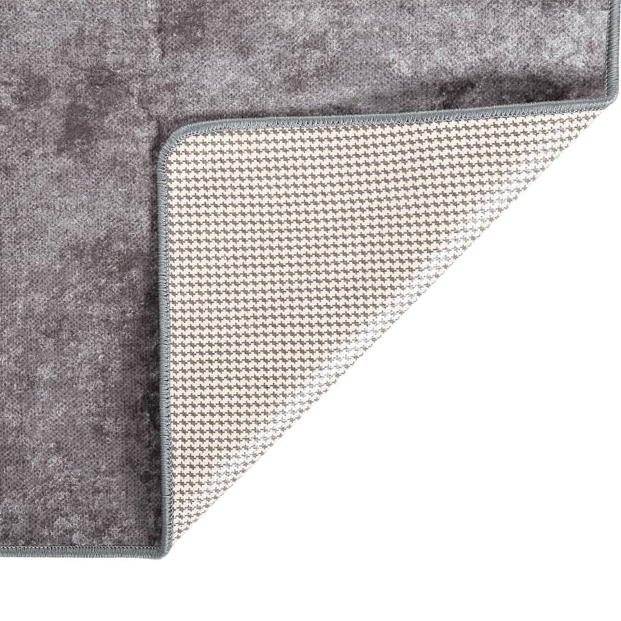 Vloerkleed Wasbaar Anti-Slip Grijs 190 x 300 cm
