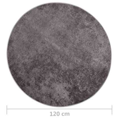 Vloerkleed Wasbaar Anti-Slip Ø120 Cm Grijs Ø 120 cm