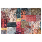Vloerkleed wasbaar anti-slip 80x150 cm patchwork meerkleurig