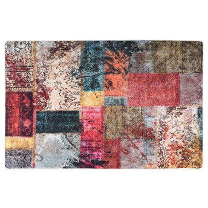 Vloerkleed Wasbaar Anti-Slip Meerkleurig Patchwork 80 x 150 cm