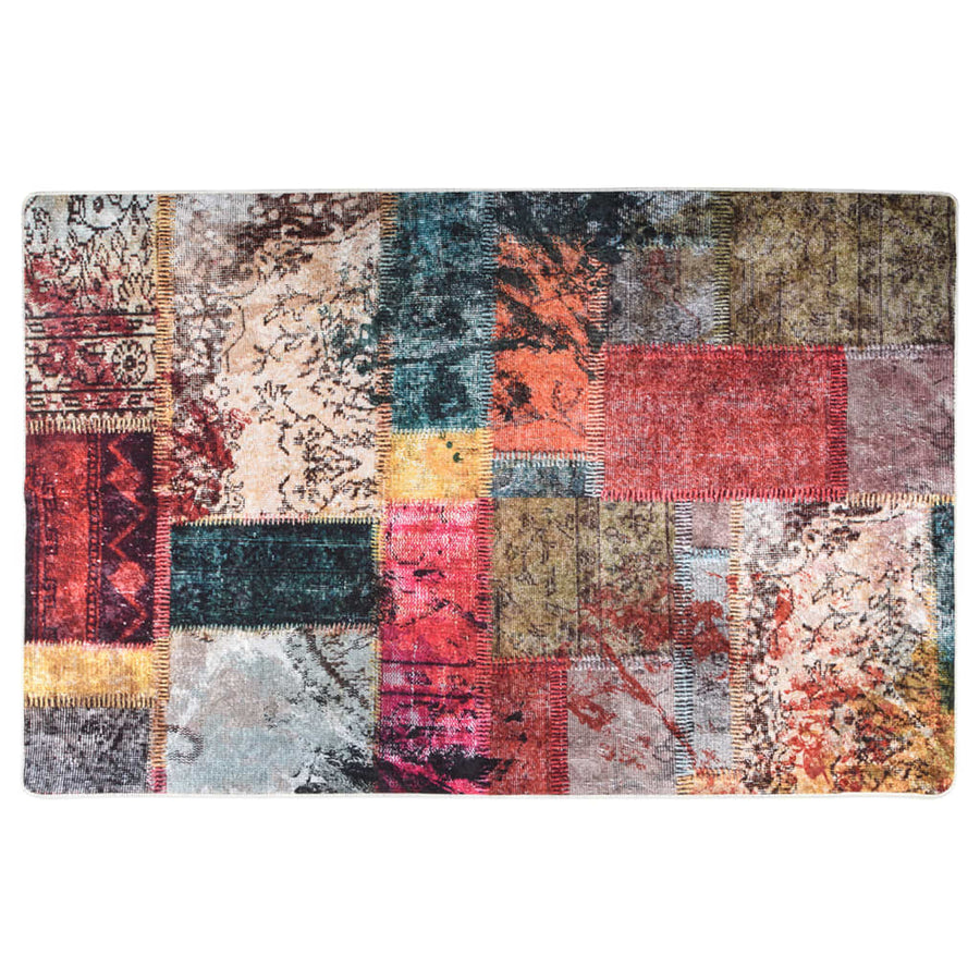 Vloerkleed Wasbaar Anti-Slip Meerkleurig Patchwork 80 x 150 cm