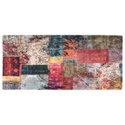 Washable anti-slip patchwork rug 80x300 cm multicoloured