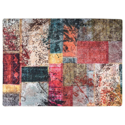 Vloerkleed Wasbaar Anti-Slip Meerkleurig Patchwork 120 x 180 cm