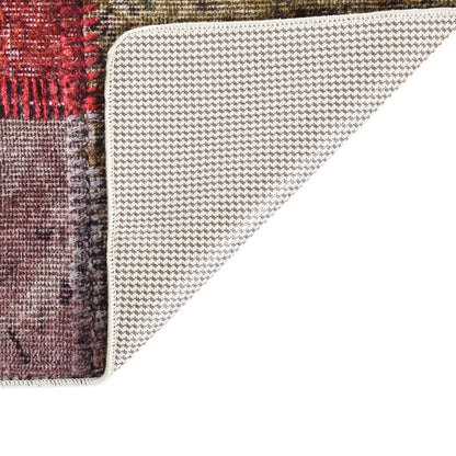 Vloerkleed Wasbaar Anti-Slip Meerkleurig Patchwork 120 x 180 cm