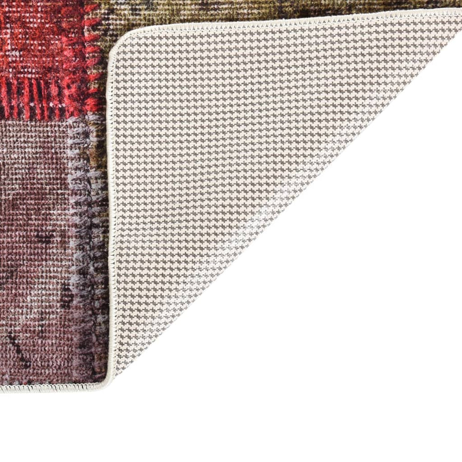 Vloerkleed Wasbaar Anti-Slip Meerkleurig Patchwork 120 x 180 cm