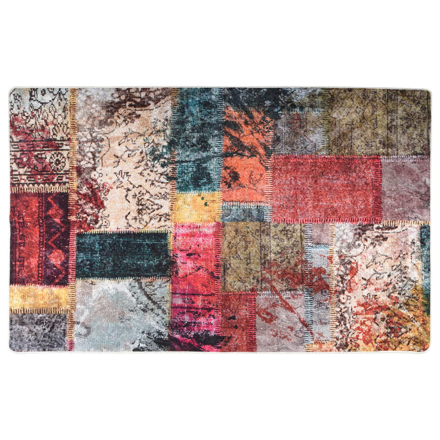 Vloerkleed Wasbaar Anti-Slip Meerkleurig Patchwork 160 x 230 cm