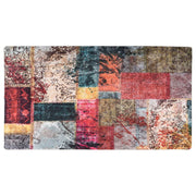 Vloerkleed wasbaar 190x300 cm meerkleurig patchwork