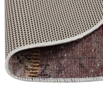 Vloerkleed Wasbaar Anti-Slip Ø120 Cm Meerkleurig Patchwork Ø 120 cm
