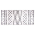 Vloerkleed wasbaar anti-slip 80x300 cm zwart en wit