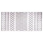 Vloerkleed wasbaar anti-slip 80x300 cm zwart wit