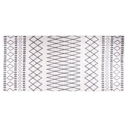 Washable Anti-Slip Runner Rug 80x300 cm Black and White