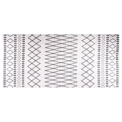 Vloerkleed Wasbaar Anti-Slip En Wit En Zwart 80 x 300 cm
