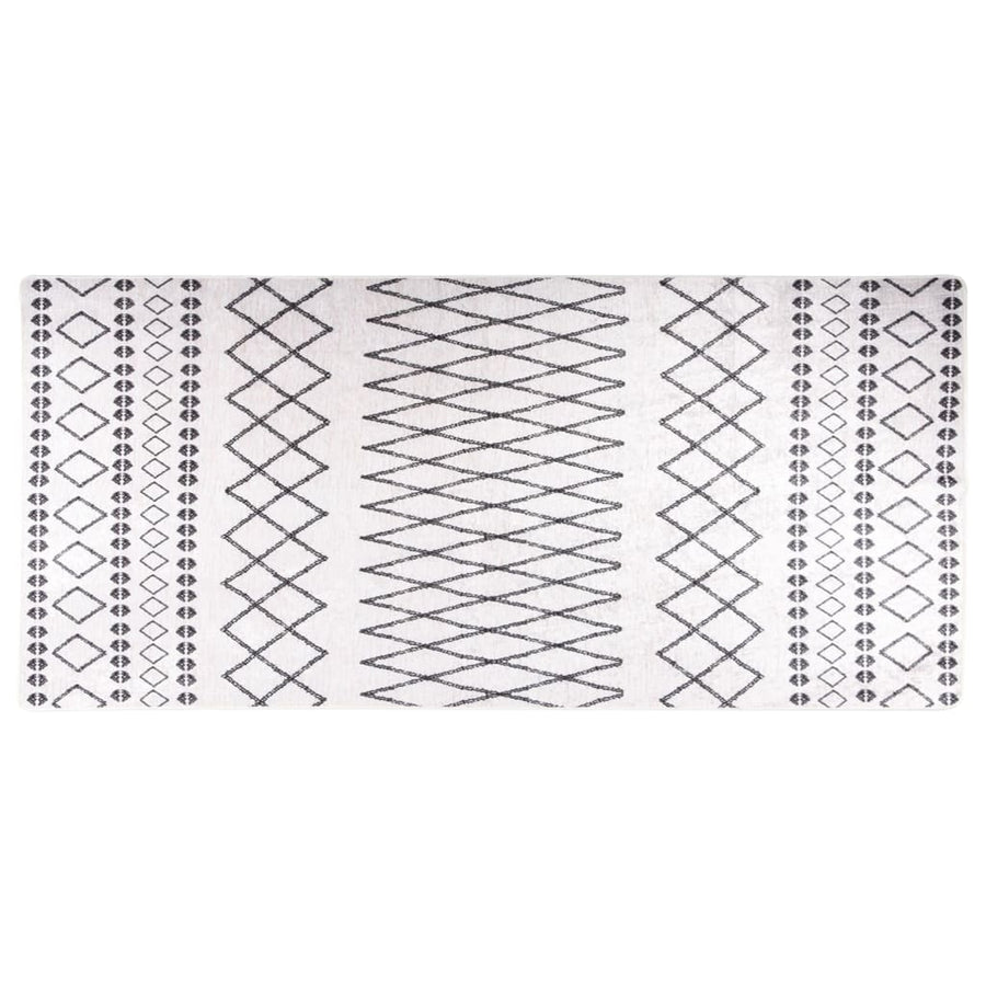 Vloerkleed Wasbaar Anti-Slip En Wit En Zwart 80 x 300 cm