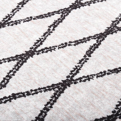 Vloerkleed Wasbaar Anti-Slip En Wit En Zwart 80 x 300 cm