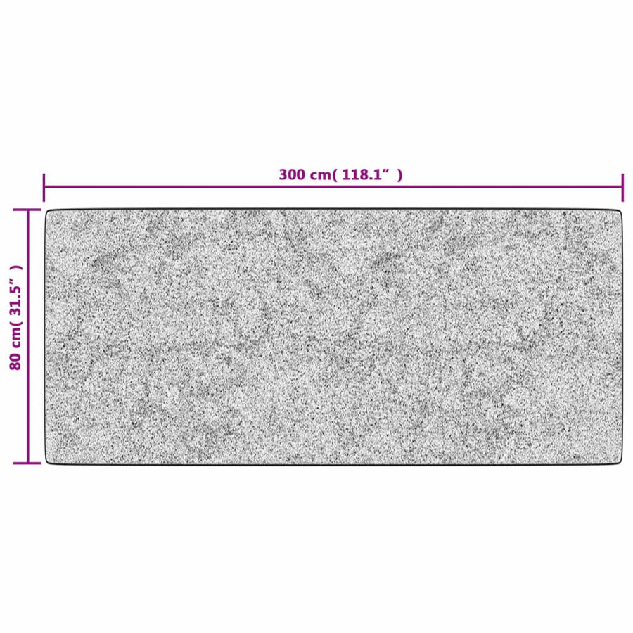 Vloerkleed Wasbaar Anti-Slip En Wit En Zwart 80 x 300 cm