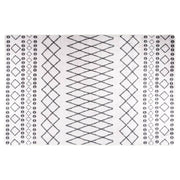 Vloerkleed wasbaar anti-slip 160x230 cm zwart wit