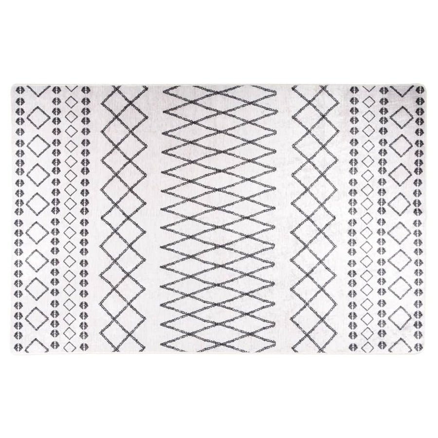 Vloerkleed Wasbaar Anti-Slip En Wit En Zwart 160 x 230 cm