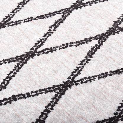 Vloerkleed Wasbaar Anti-Slip En Wit En Zwart 160 x 230 cm