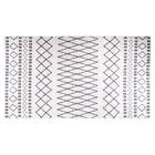 Vloerkleed wasbaar anti-slip 190x300 cm zwart wit