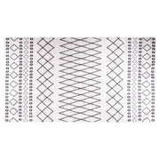 Vloerkleed wasbaar anti-slip 190x300 cm zwart wit