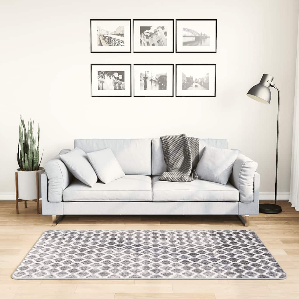 Vloerkleed wasbaar anti-slip 80x150 cm meerkleurig