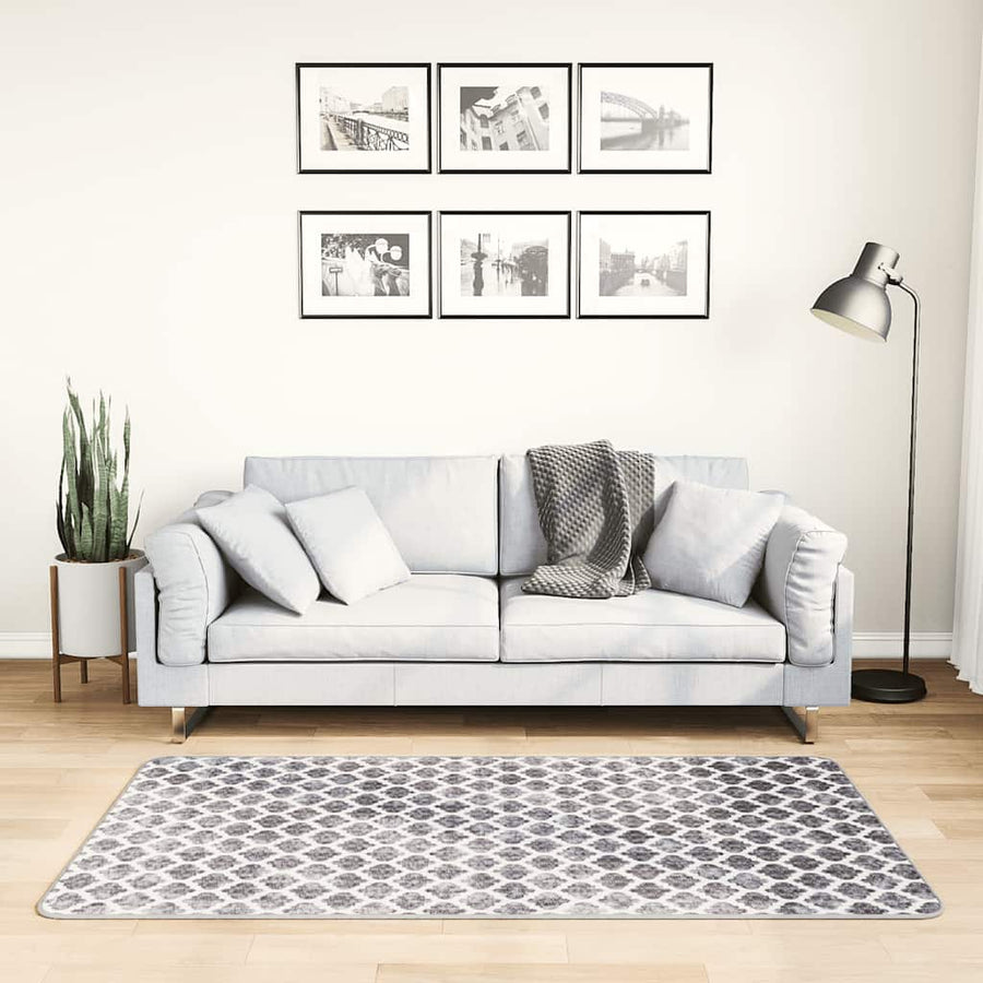 Vloerkleed wasbaar anti-slip 80x150 cm meerkleurig