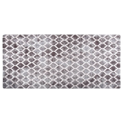 Vloerkleed Wasbaar Anti-Slip Meerkleurig Grijs En Wit 80 x 300 cm