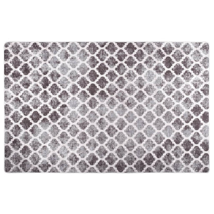 Vloerkleed Wasbaar Anti-Slip Meerkleurig Grijs En Wit 160 x 230 cm