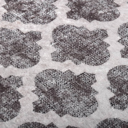 Vloerkleed Wasbaar Anti-Slip Meerkleurig Grijs En Wit 160 x 230 cm