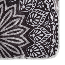 Vloerkleed Wasbaar Anti-Slip Meerkleurig Zwart En Grijs 190 x 300 cm