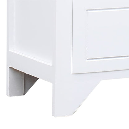 Tv-Meubel 08X30X40 Cm Massief Paulowniahout Wit