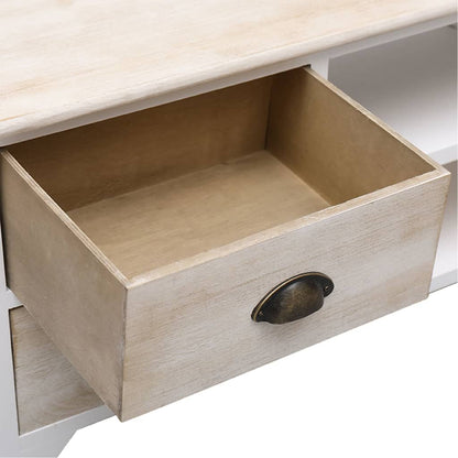 Tv-Meubel 08X30X40 Cm Massief Paulowniahout Lichthout