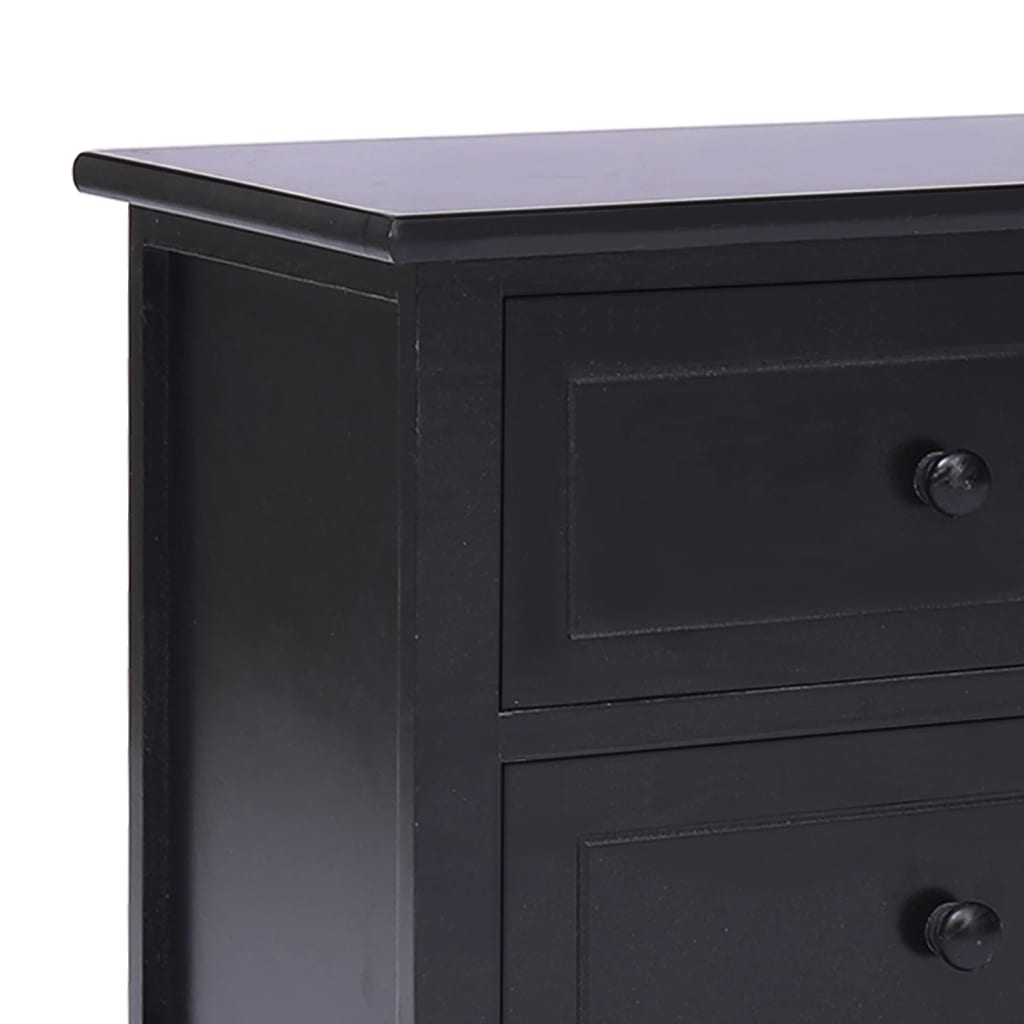 Tv-Meubel 08X30X40 Cm Massief Paulowniahout Zwart