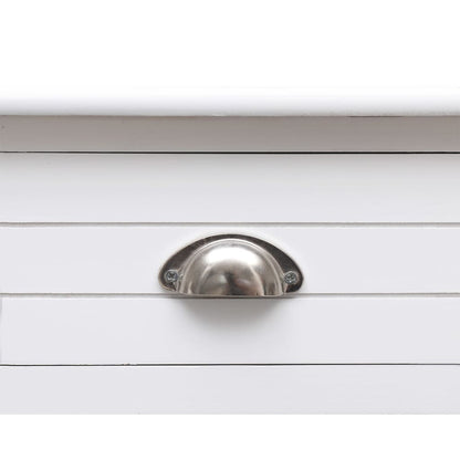 Bureau 108X45X76 Cm Massief Paulowniahout Wit