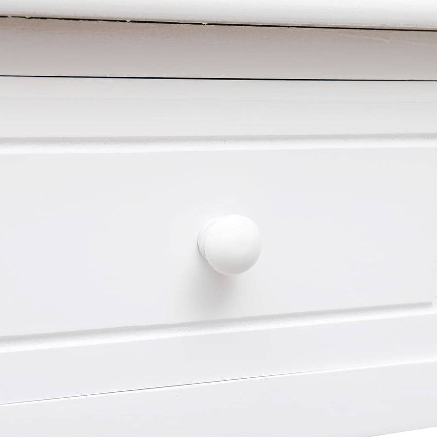 Bureau 108X45X76 Cm Massief Paulowniahout Wit